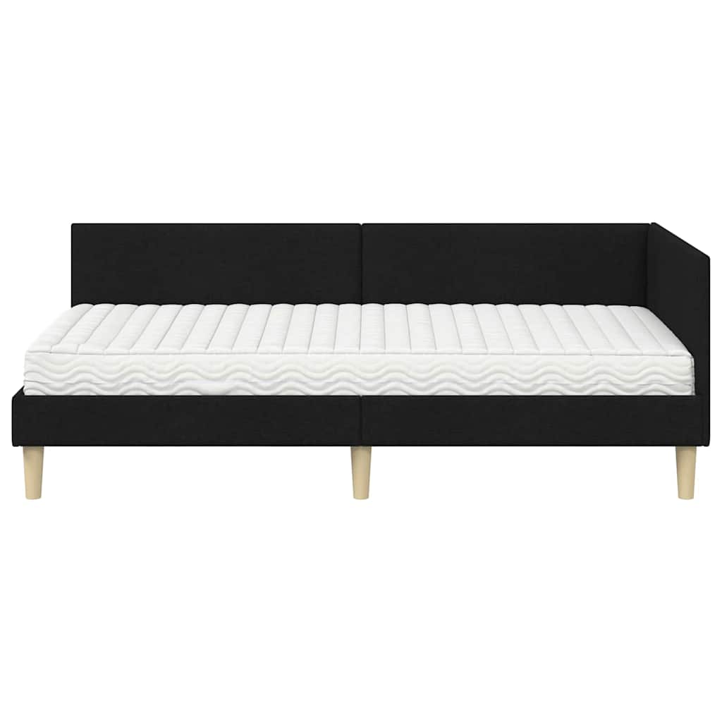 Cadre de lit d'angle avec matelas Autre 2 pcs Vert tissu - XIOS