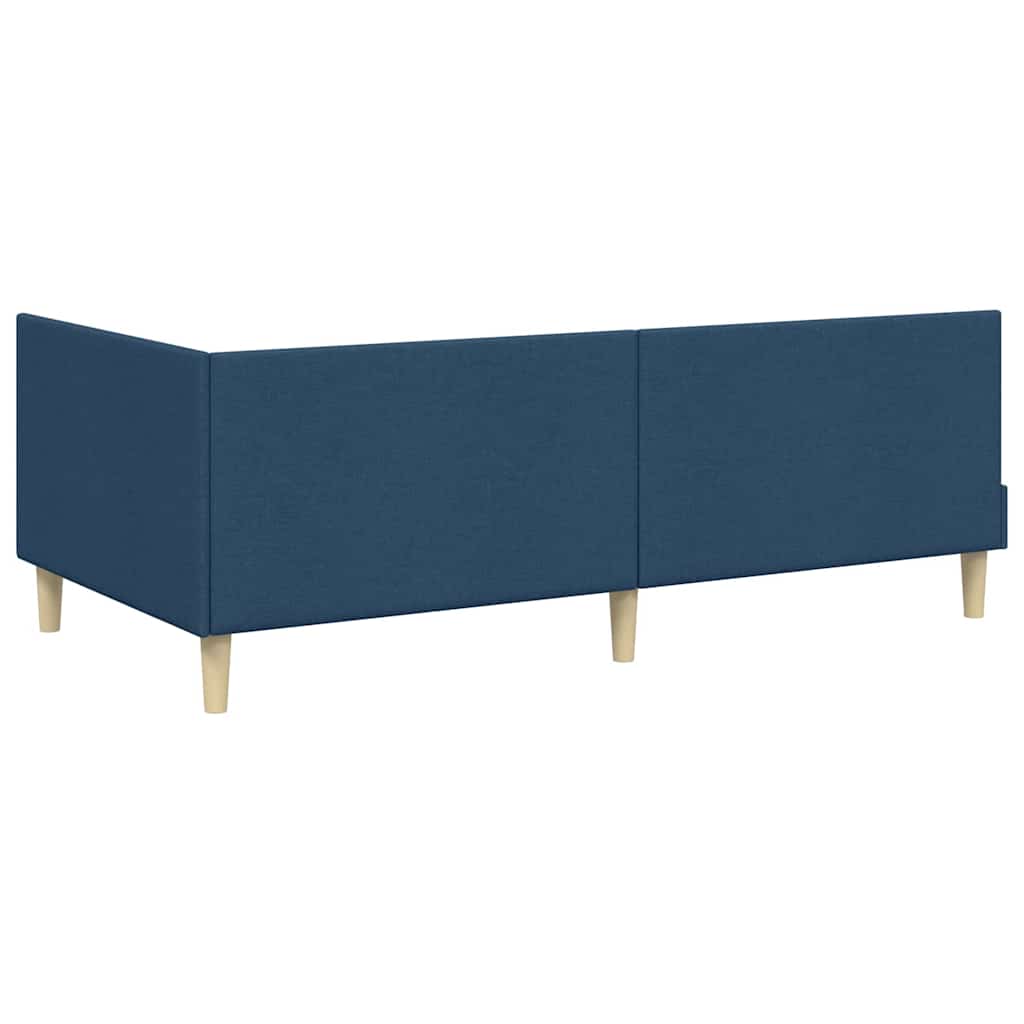 Cadre de lit d’angle avec matelas Autre 2 pc Bleu tissu - XIOS Store SNC