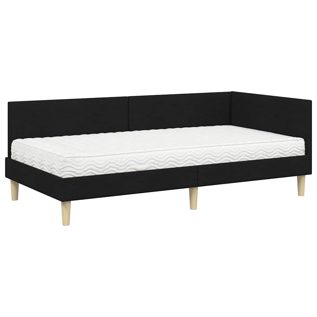 Cadre de lit d'angle avec matelas Autre 2 pcs Vert tissu - XIOS