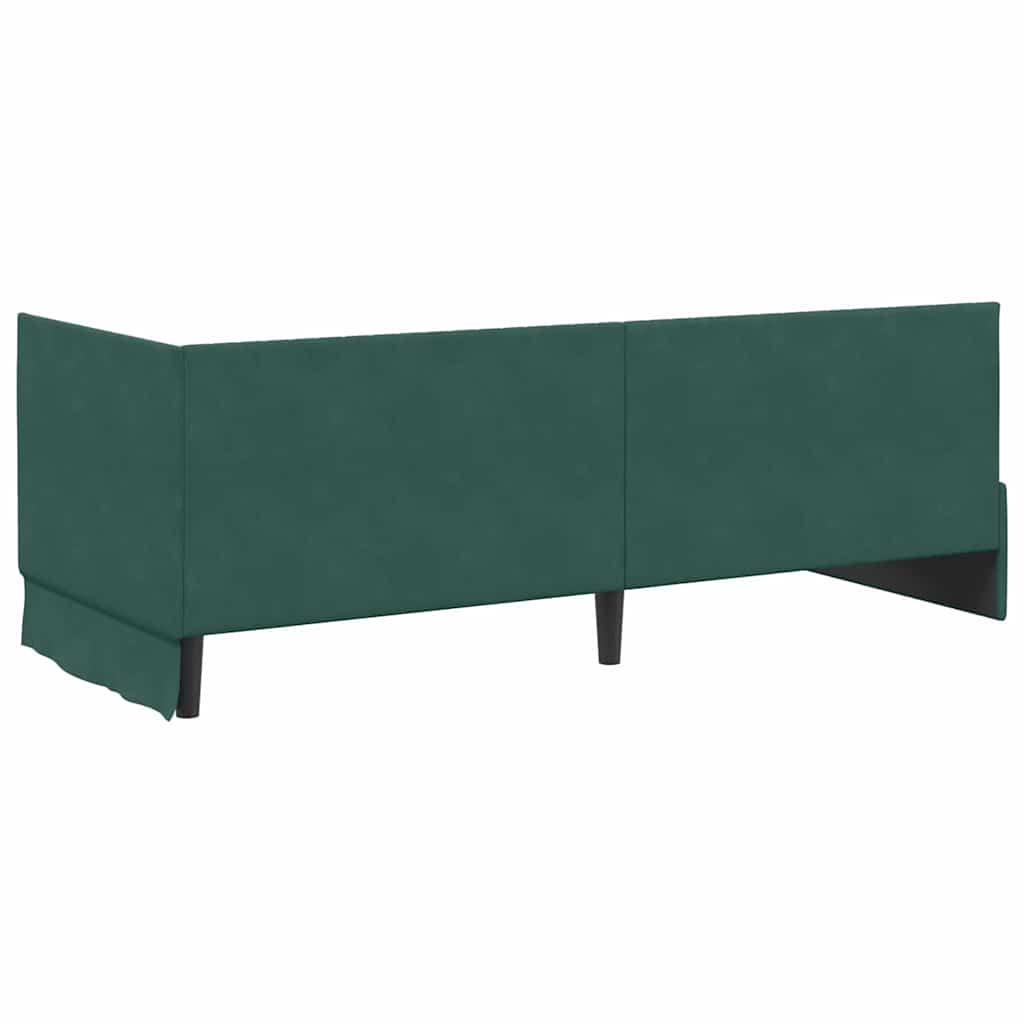 Cadre de lit d'angle avec matelas 2 pcs Vert Velours - XIOS