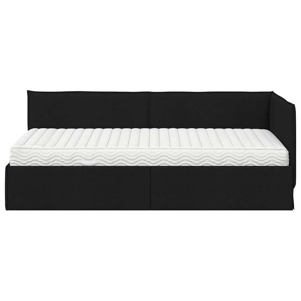 Cadre de lit d'angle avec matelas 2 pcs Vert Velours - XIOS