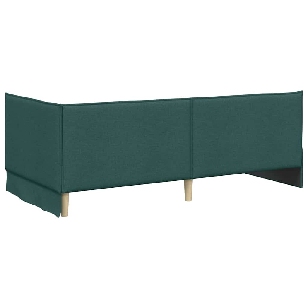 Cadre de lit d'angle avec matelas 2 pcs Vert Velours - XIOS