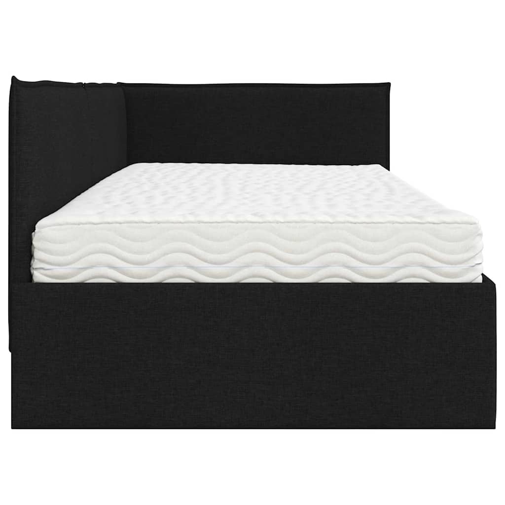 Cadre de lit d'angle avec matelas 2 pcs Vert Velours - XIOS