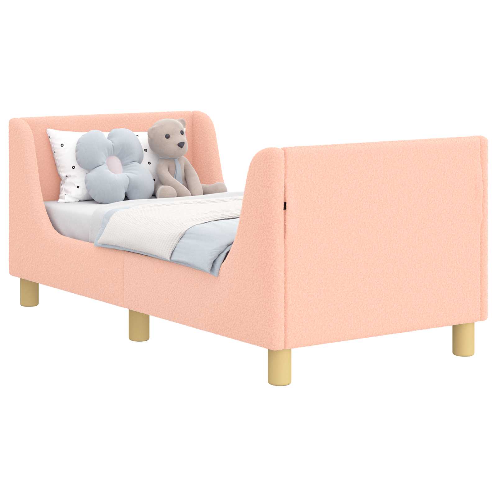 Cadre de lit pour tout-petit avec tête de lit Rose 70 x 140 cm - XIOS