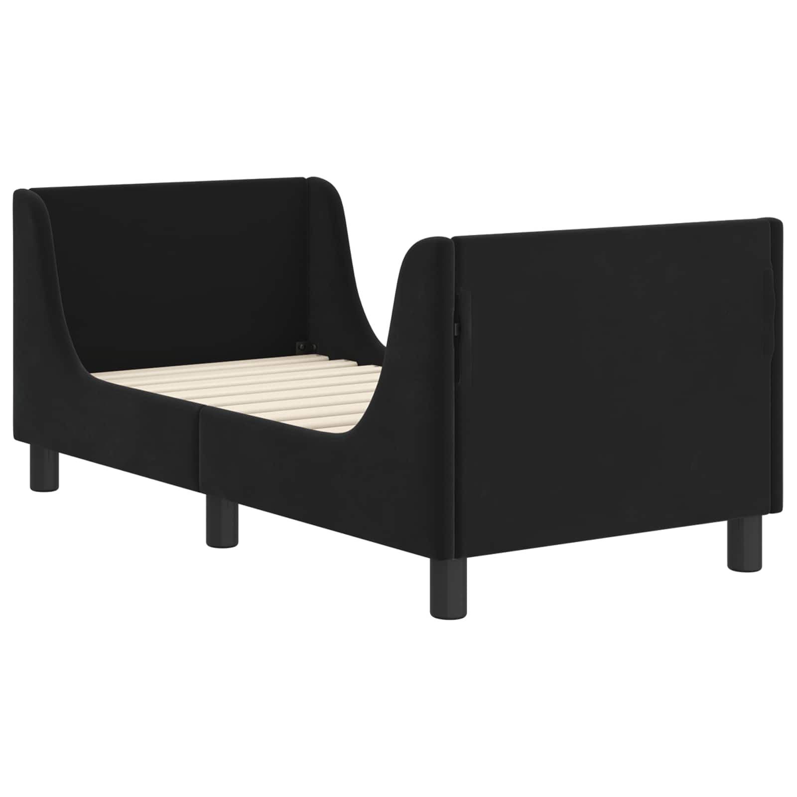 Cadre de lit pour tout-petit avec tête de lit Noir 70 x 140 cm - XIOS