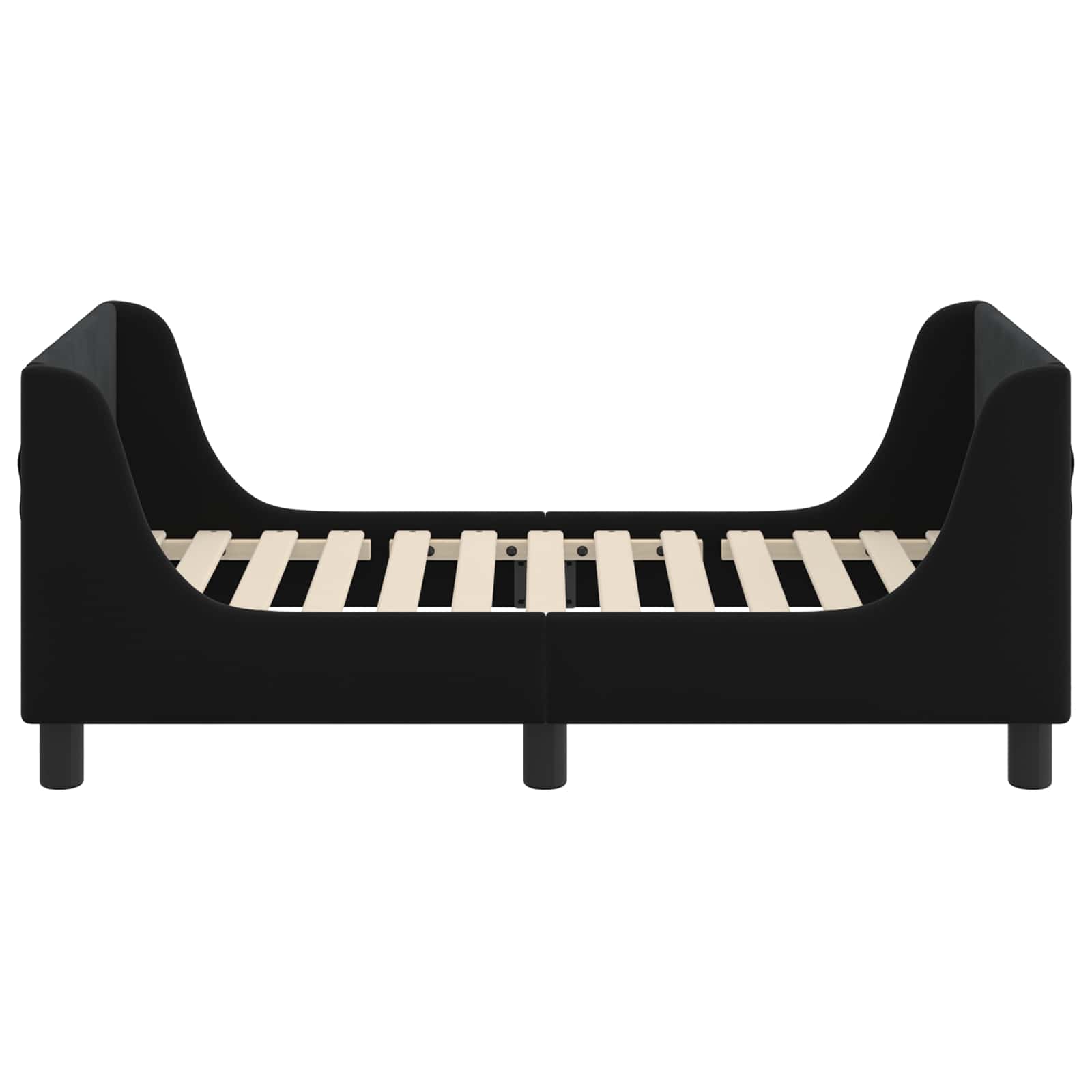 Cadre de lit pour tout-petit avec tête de lit Noir 70 x 140 cm - XIOS