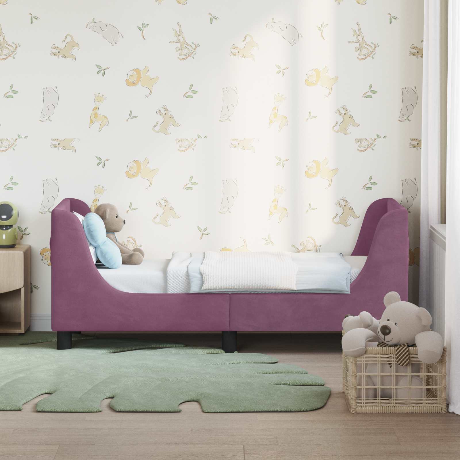 Cadre de lit pour tout-petit avec tête de lit Violet - XIOS