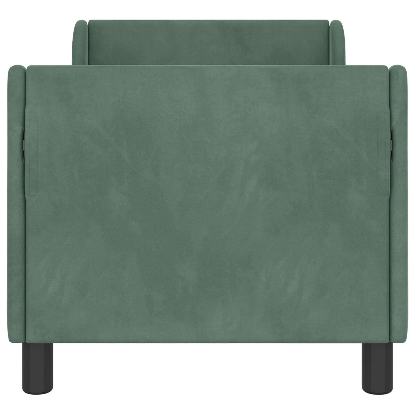 Cadre de lit pour tout-petit avec tête de lit Vert Mer Velours - XIOS