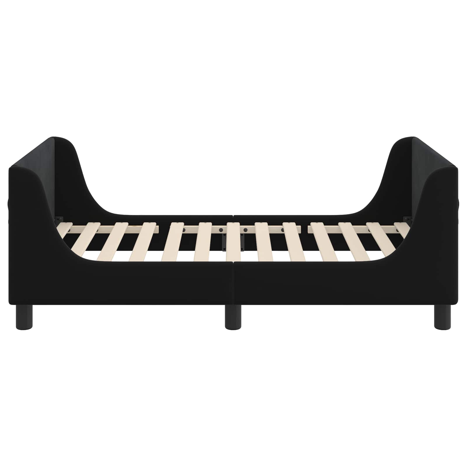 Cadre de lit pour enfants avec tête de lit Noir 80 x 160 cm - XIOS