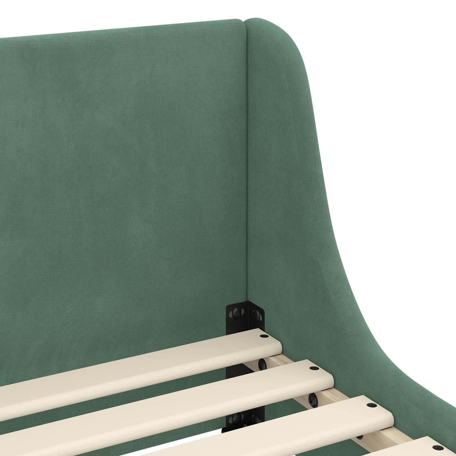 Cadre de lit pour enfants avec tête de lit Vert Mer 90 x 200 cm