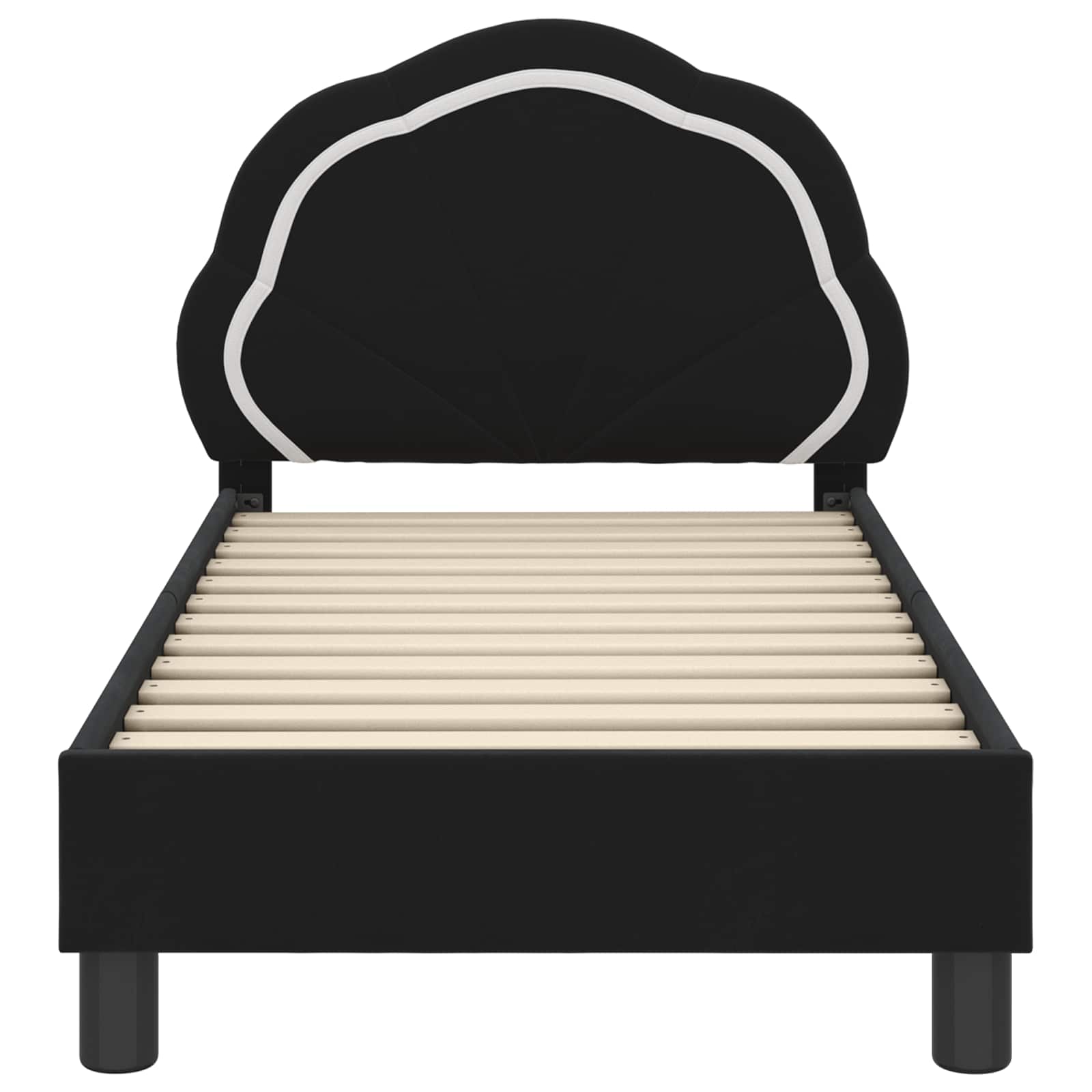 Cadre de lit pour tout-petit avec tête de lit Noir 70 x 140 cm - XIOS