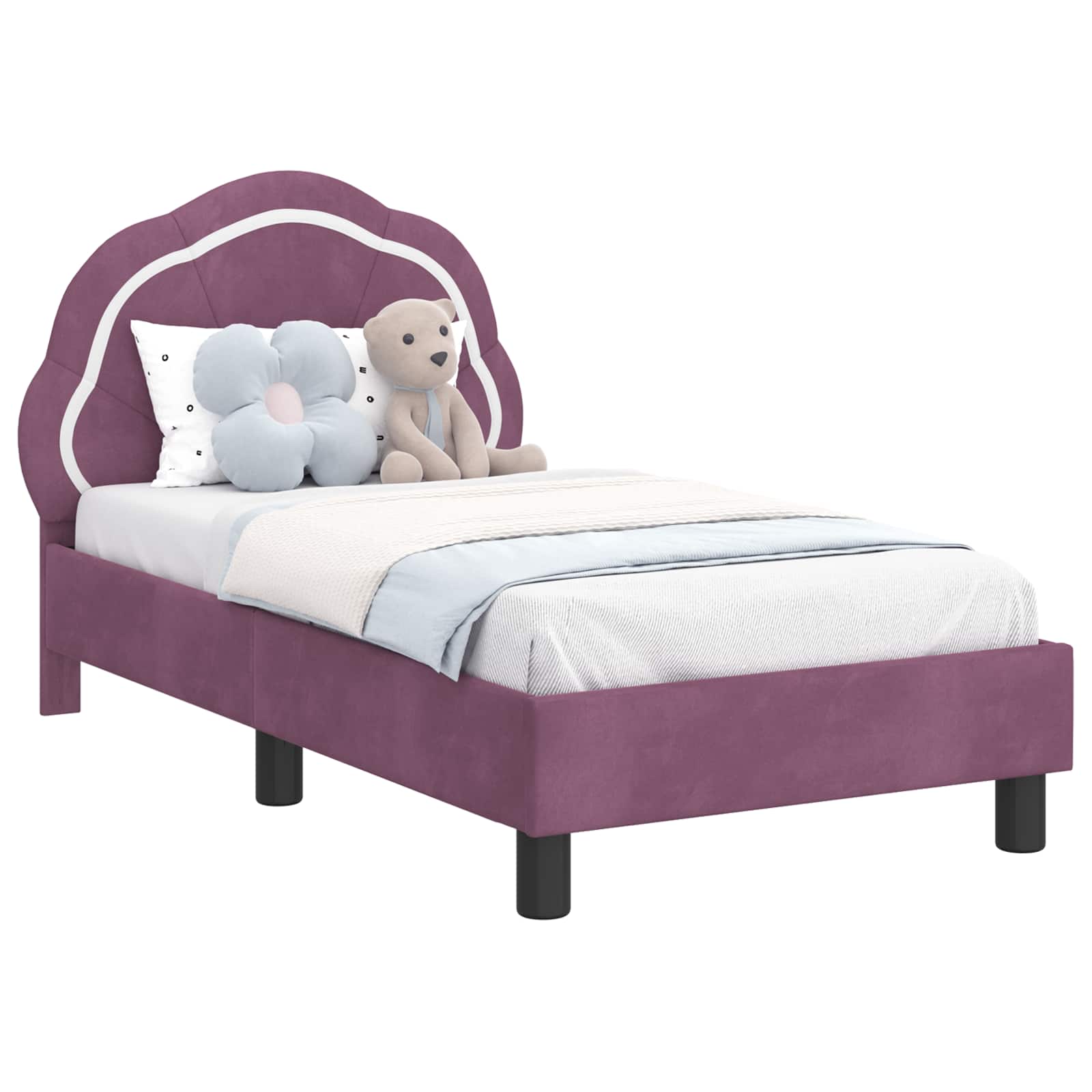 Cadre de lit pour tout-petit avec tête de lit Violet - XIOS