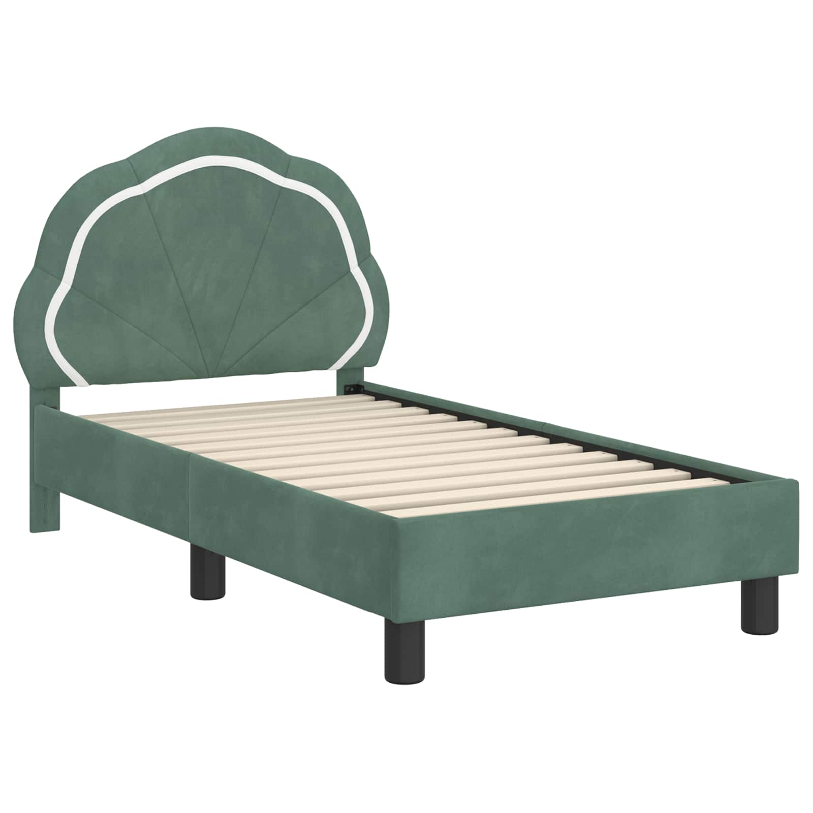 Cadre de lit pour tout-petit avec tête de lit Vert Mer - XIOS