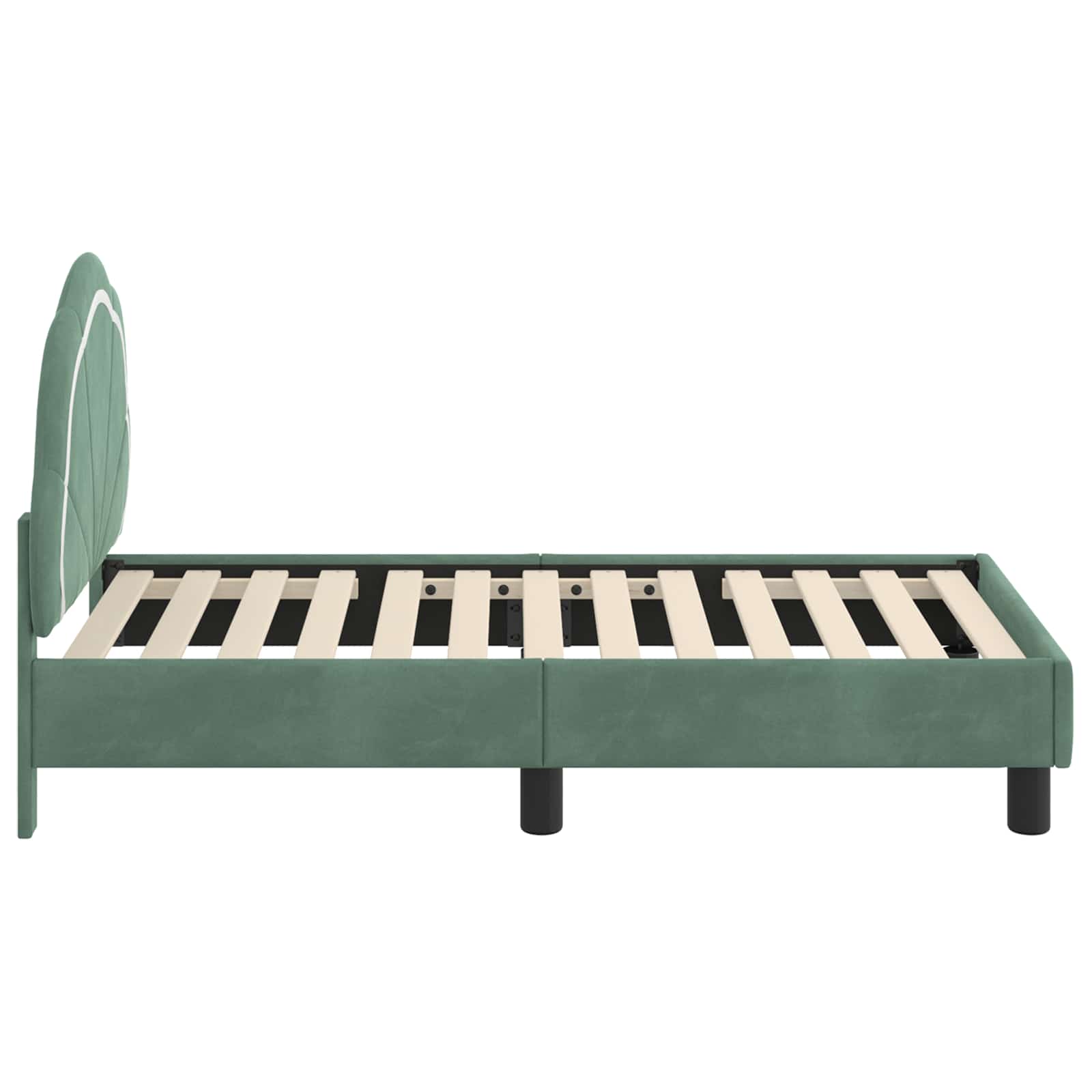 Cadre de lit pour tout-petit avec tête de lit Vert Mer - XIOS