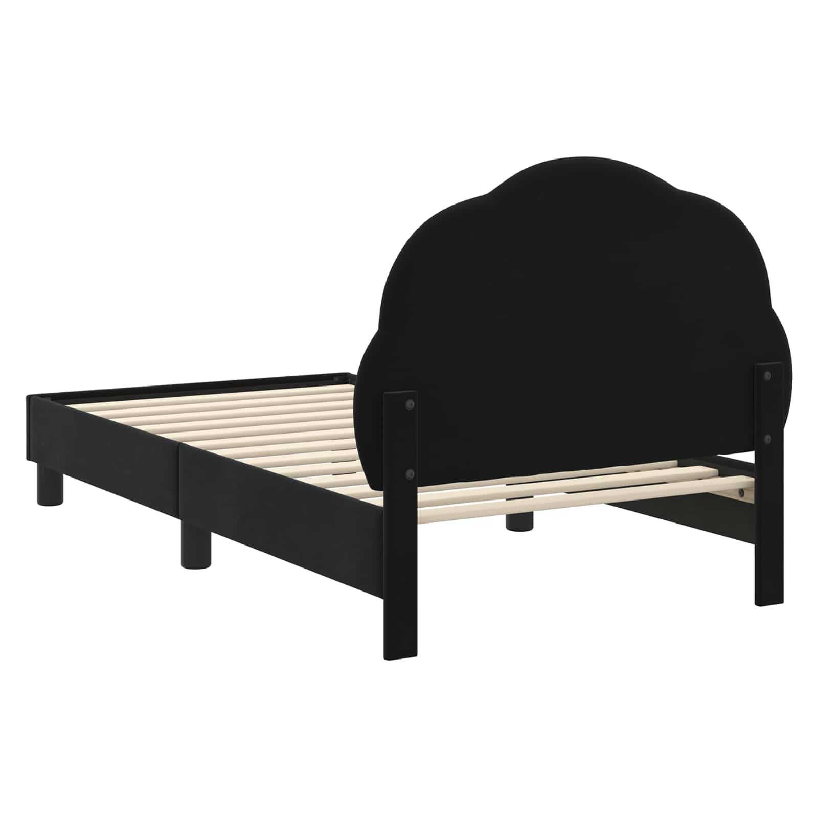 Cadre de lit pour enfants avec tête de lit Noir 80 x 160 cm - XIOS