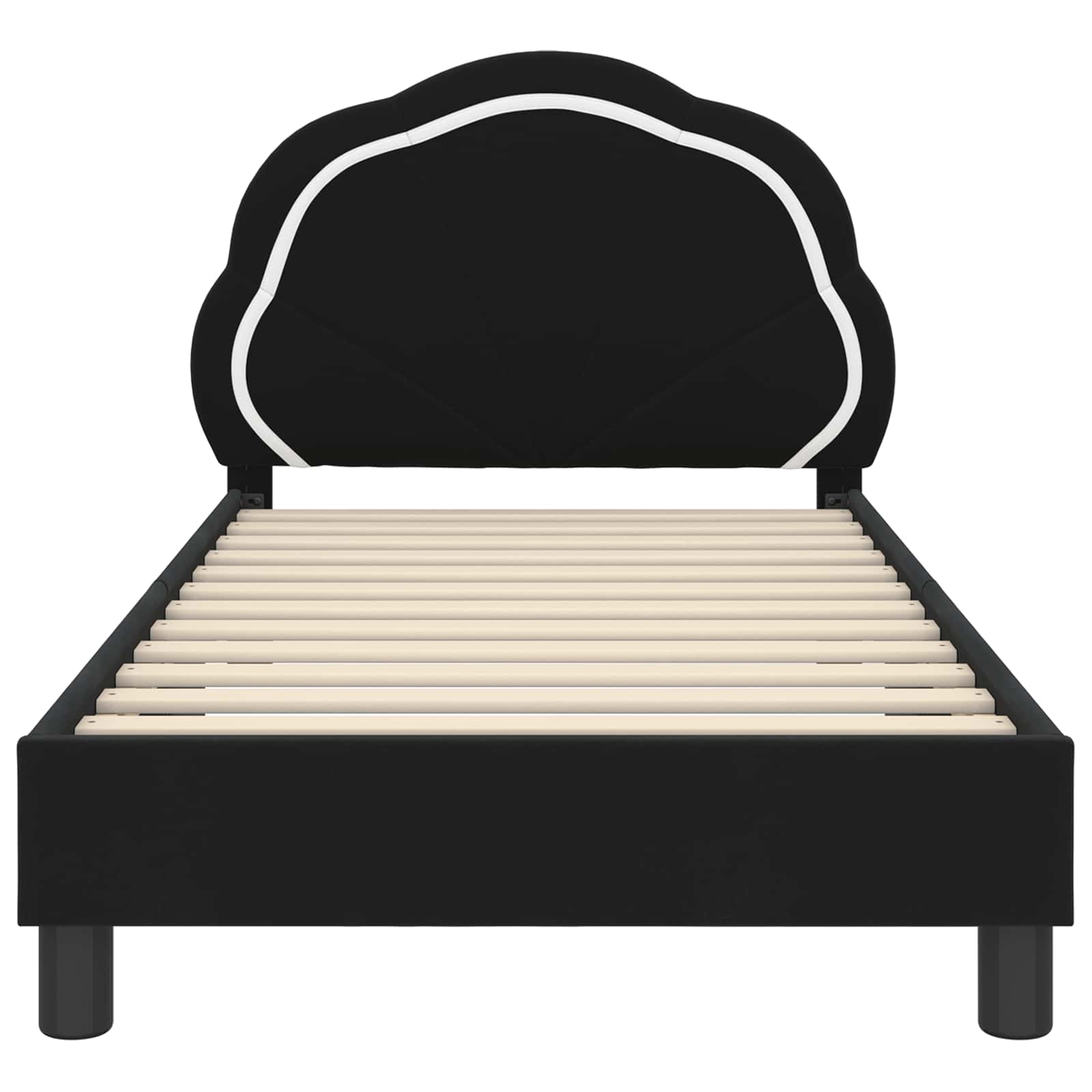 Cadre de lit pour enfants avec tête de lit Noir 80 x 160 cm - XIOS