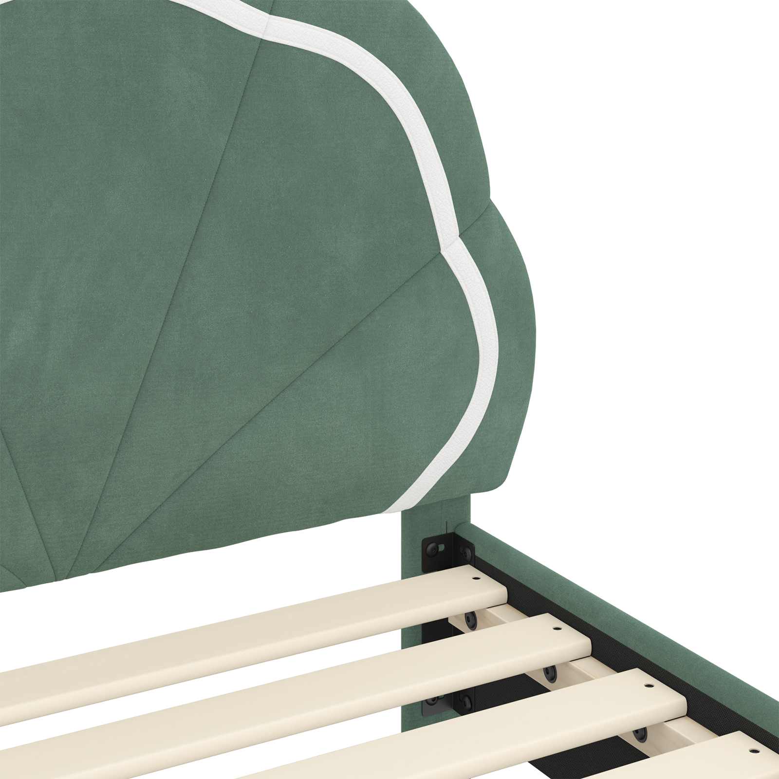 Cadre de lit pour enfants avec tête de lit Vert Mer 80 x 160 cm - XIOS