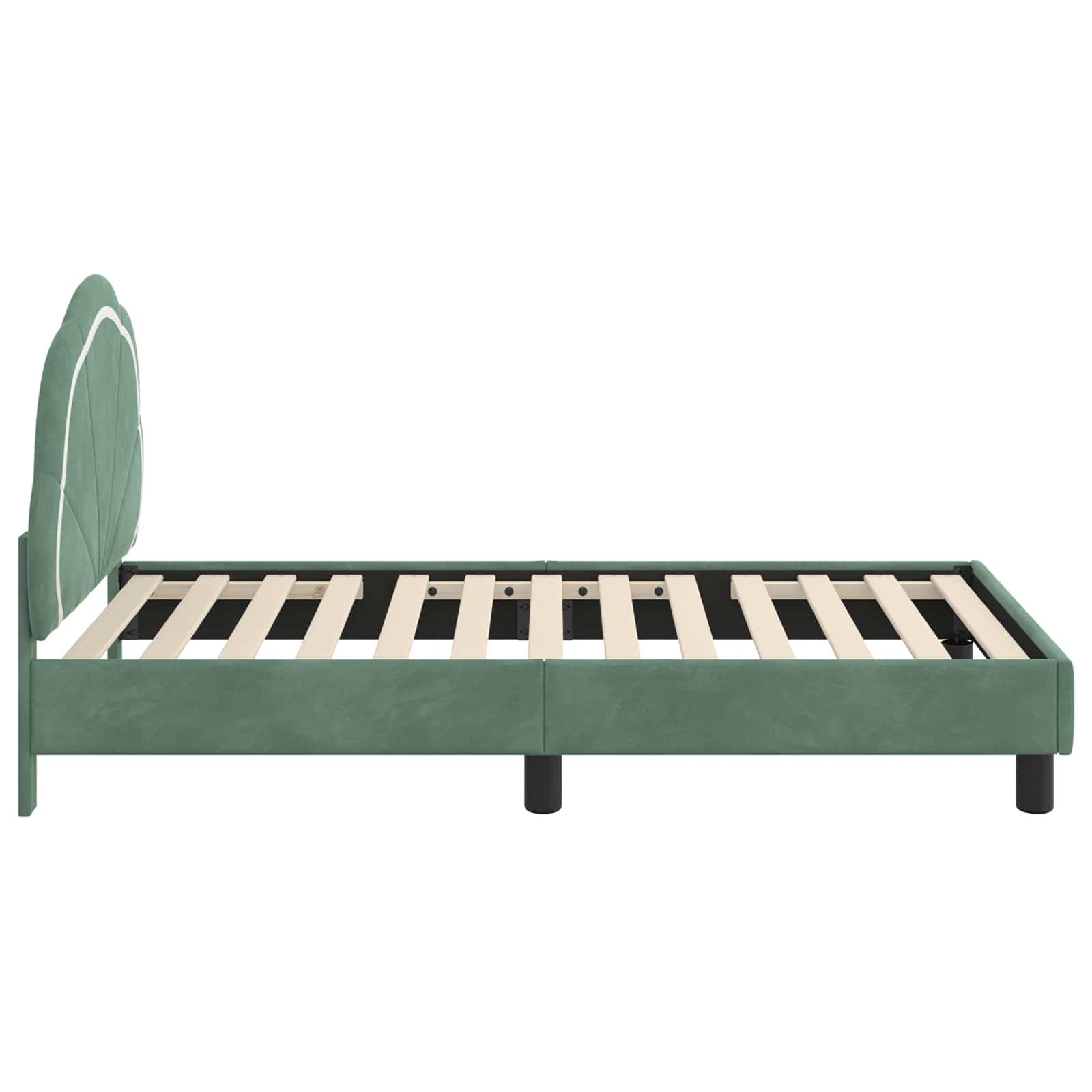 Cadre de lit pour enfants avec tête de lit Vert Mer 80 x 160 cm - XIOS