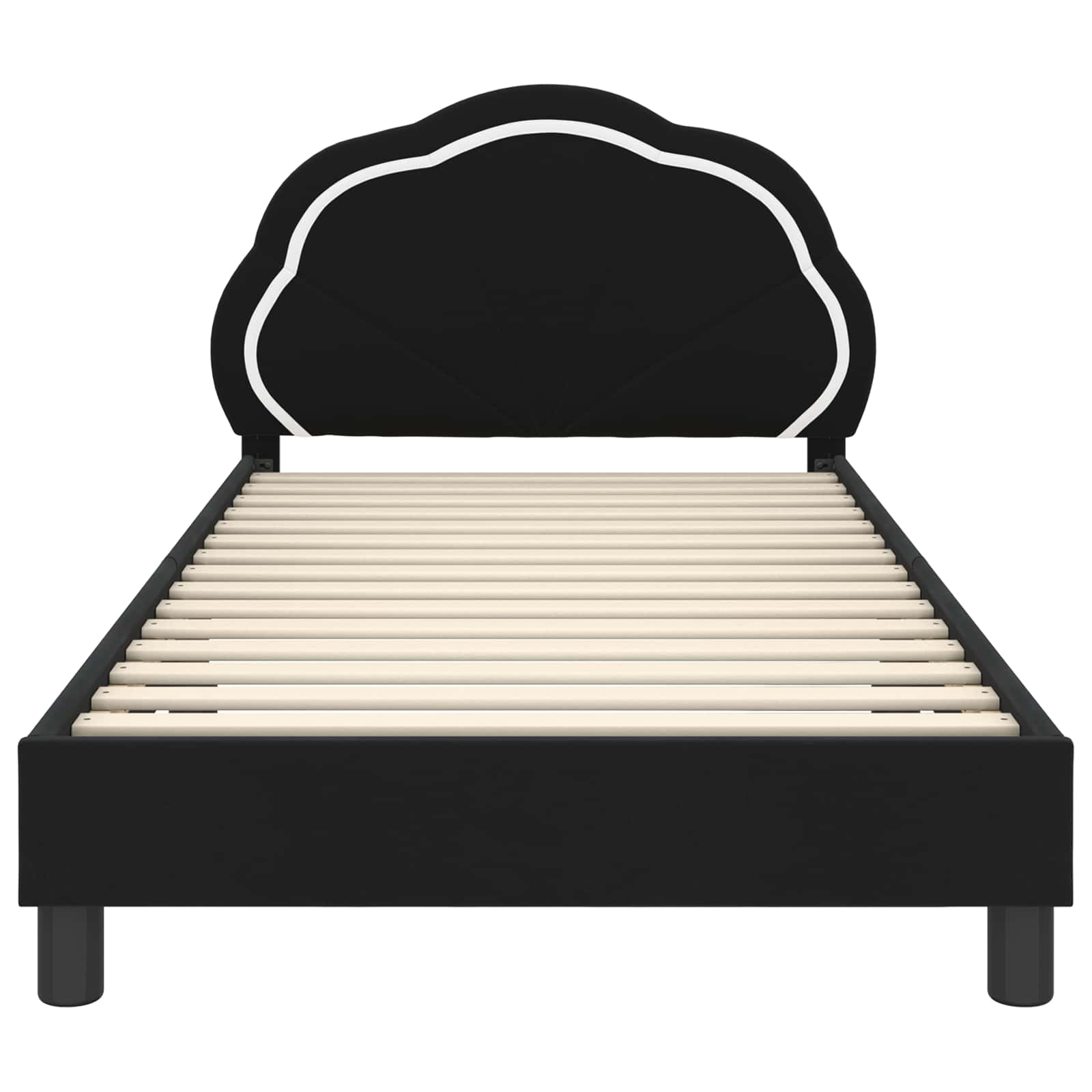 Cadre de lit pour enfants avec tête de lit Noir 80 x 200 cm - XIOS