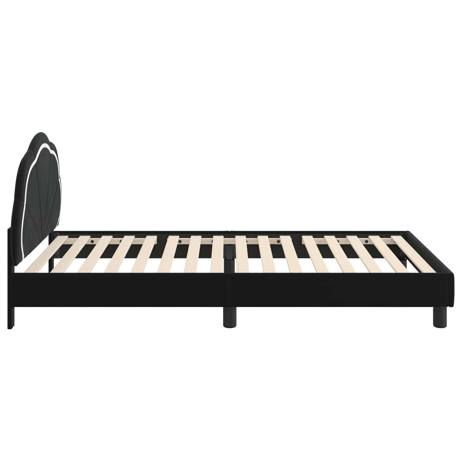 Cadre de lit pour enfants avec tête de lit Noir 80 x 200 cm - XIOS