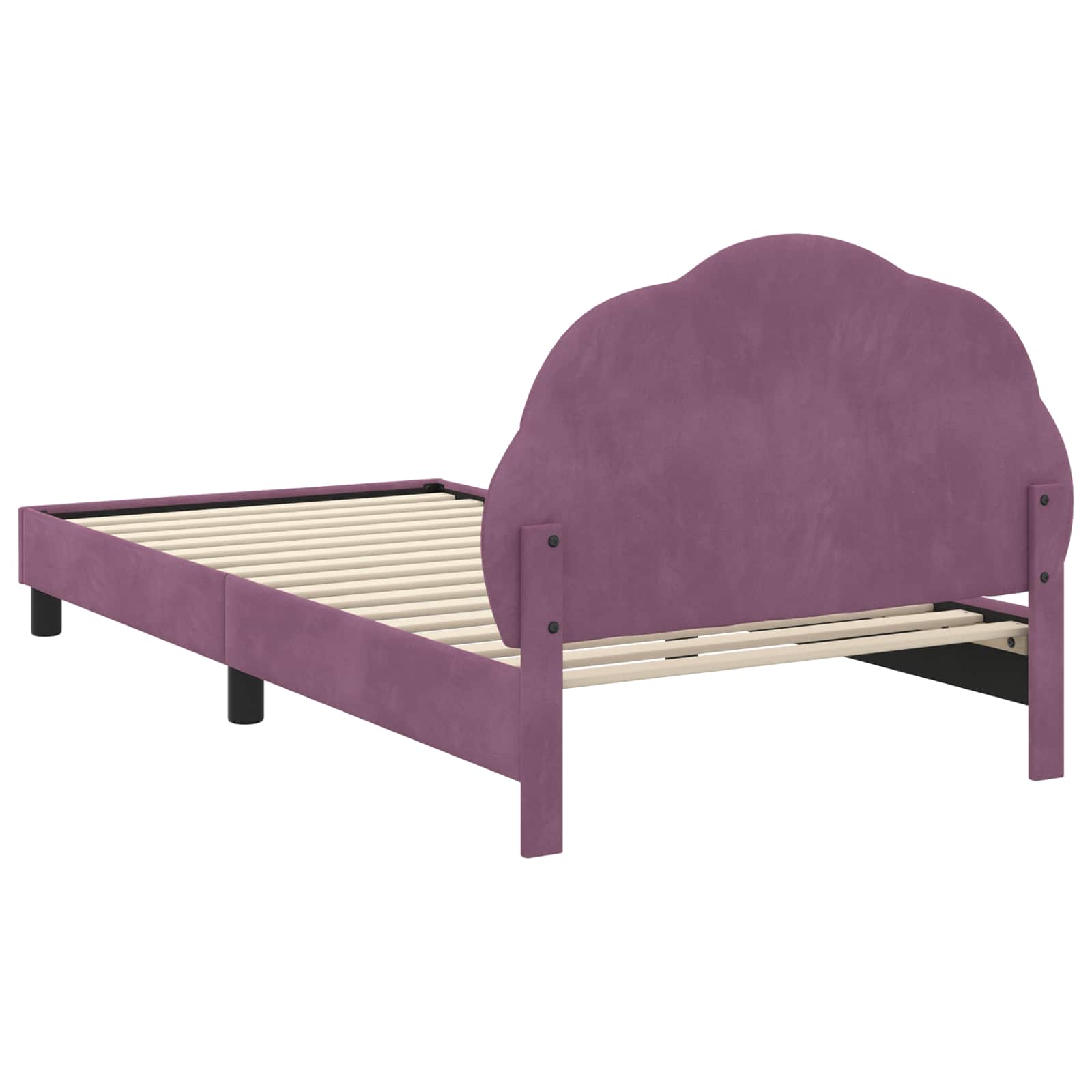 Cadre de lit pour enfants avec tête de lit Violet 80 x 200 cm - XIOS
