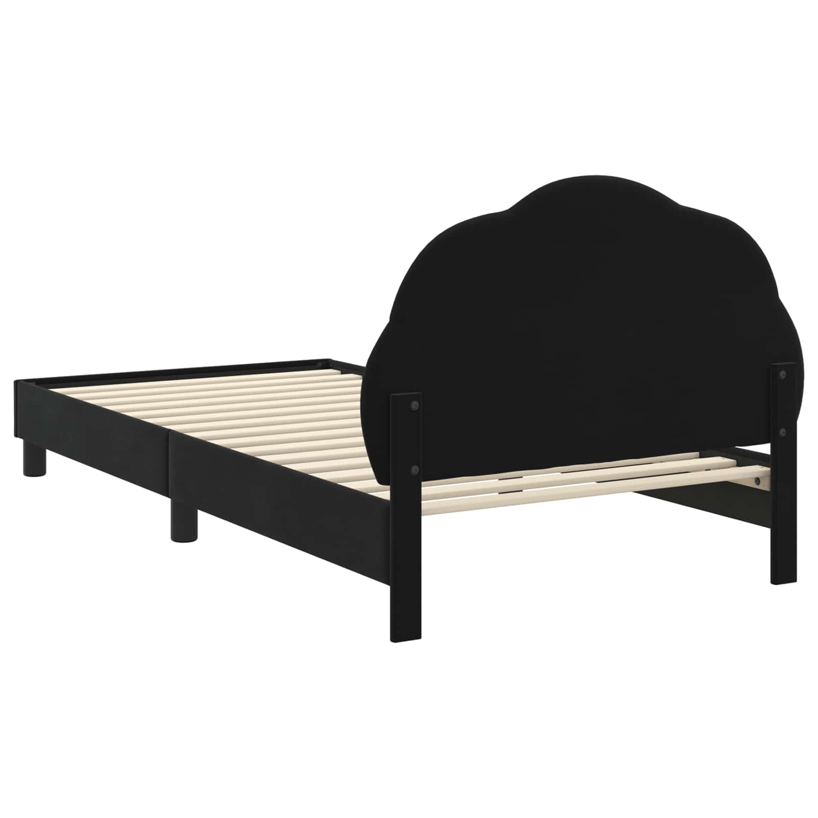 Cadre de lit pour enfants avec tête de lit Noir 90 x 190 cm - XIOS