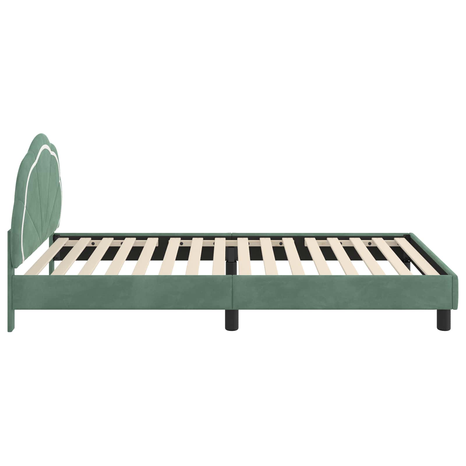 Cadre de lit pour enfants avec tête de lit Vert Mer 90 x 200 cm - XIOS