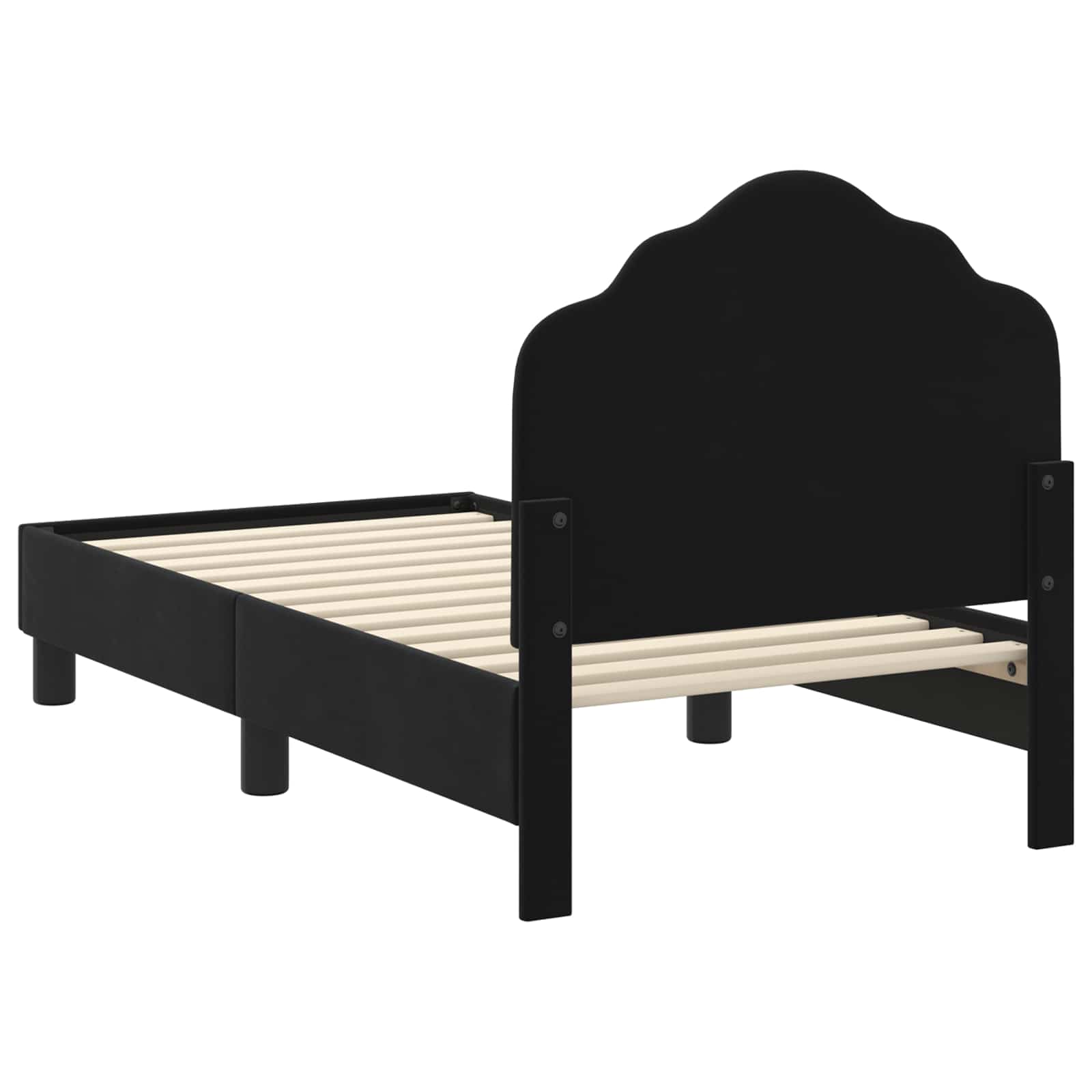 Cadre de lit pour tout-petit avec tête de lit Noir 70 x 140 cm - XIOS