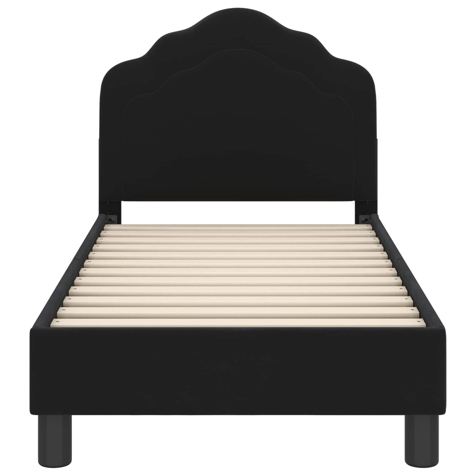 Cadre de lit pour tout-petit avec tête de lit Noir 70 x 140 cm - XIOS