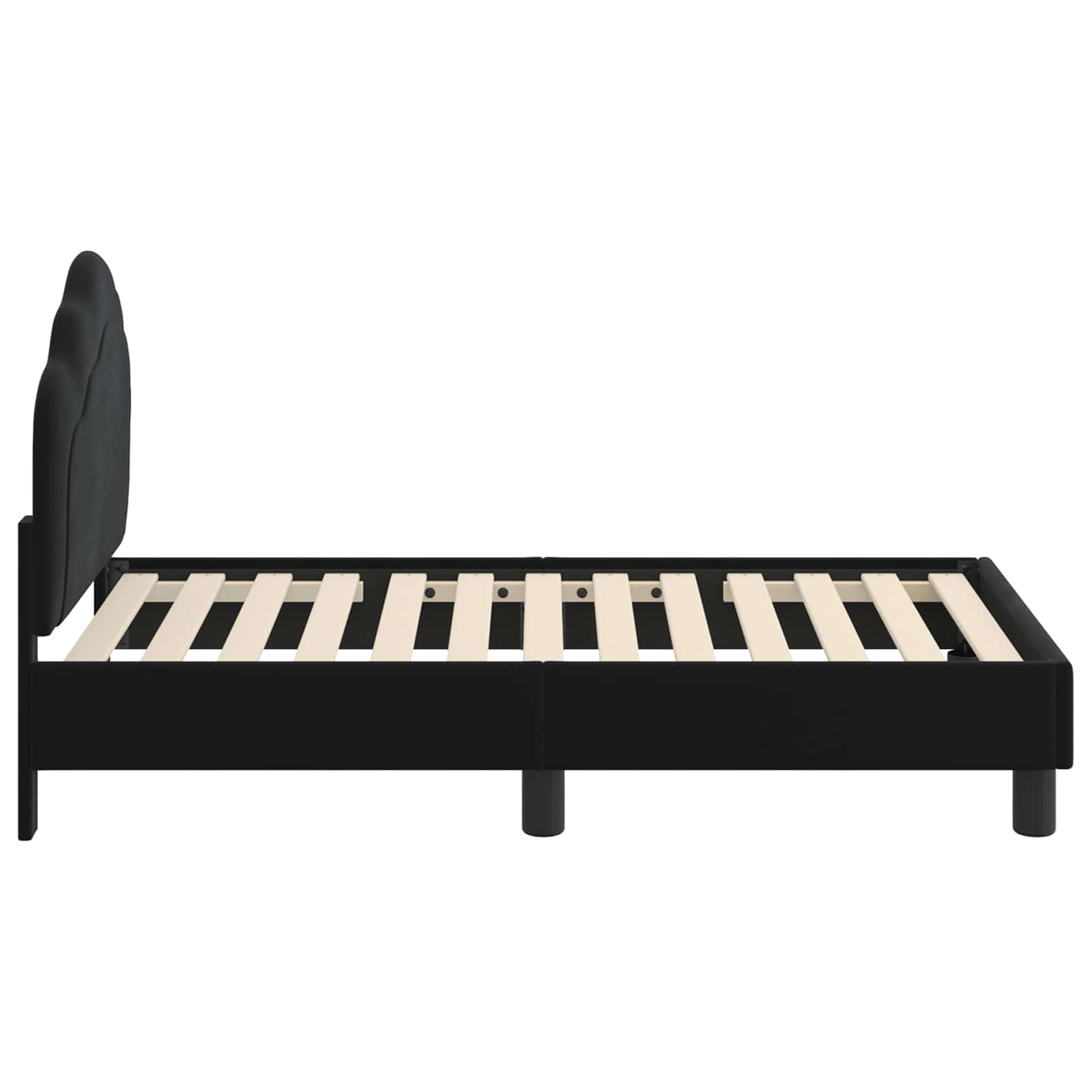 Cadre de lit pour tout-petit avec tête de lit Noir 70 x 140 cm - XIOS