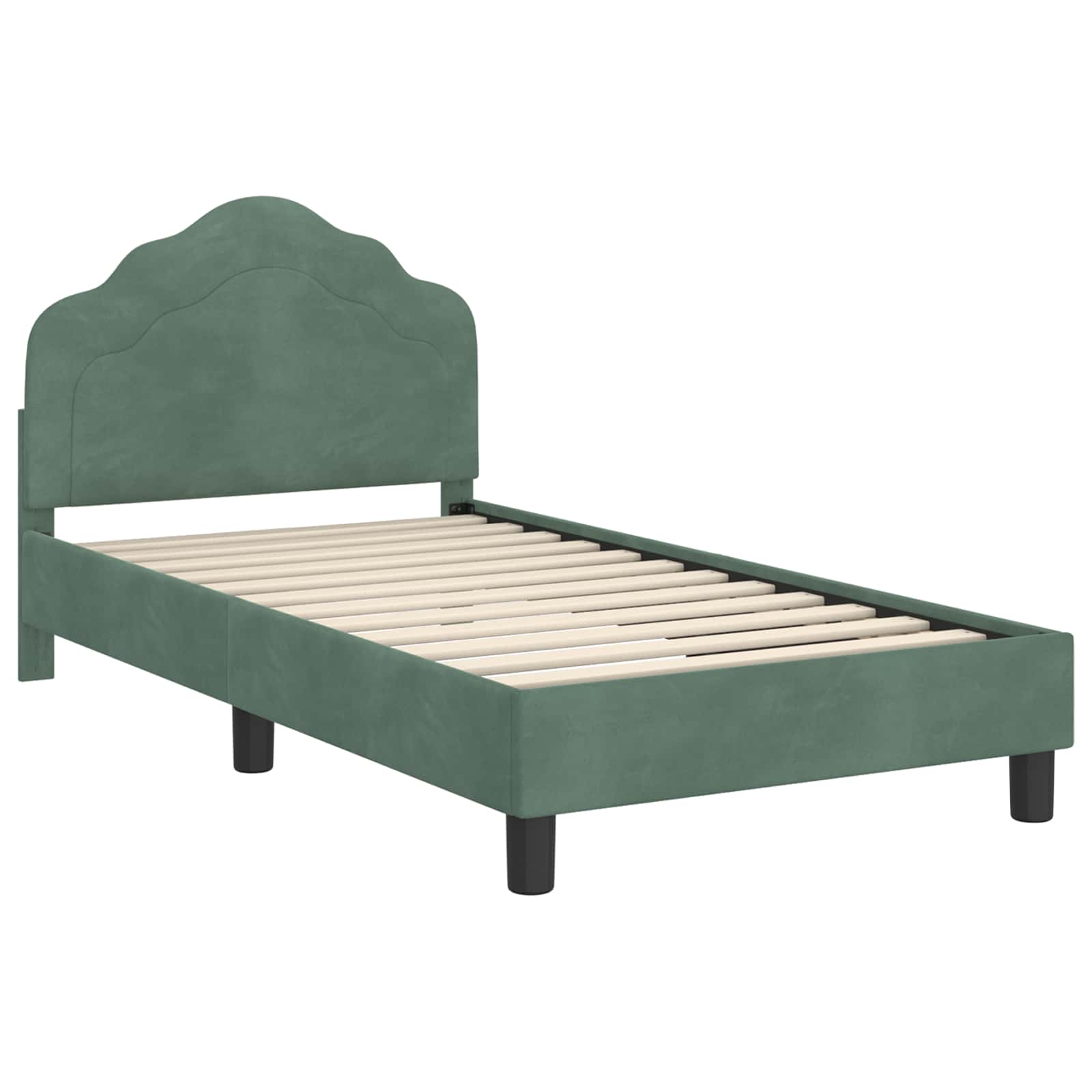 Cadre de lit pour enfants avec tête de lit Vert Mer 80 x 160 cm - XIOS