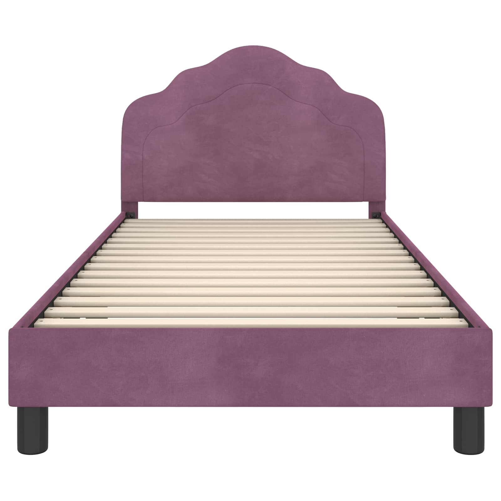 Cadre de lit pour enfants avec tête de lit Violet 80 x 200 cm - XIOS