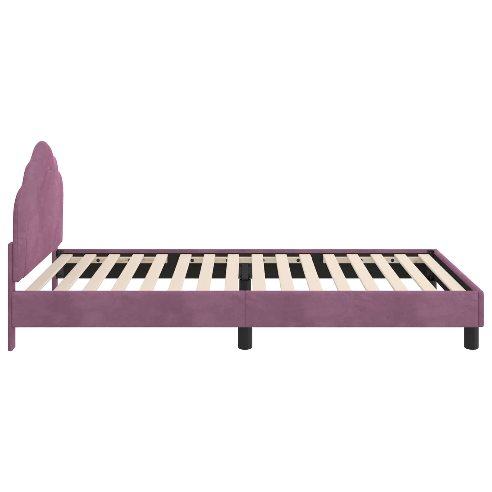 Cadre de lit pour enfants avec tête de lit Violet 80 x 200 cm - XIOS
