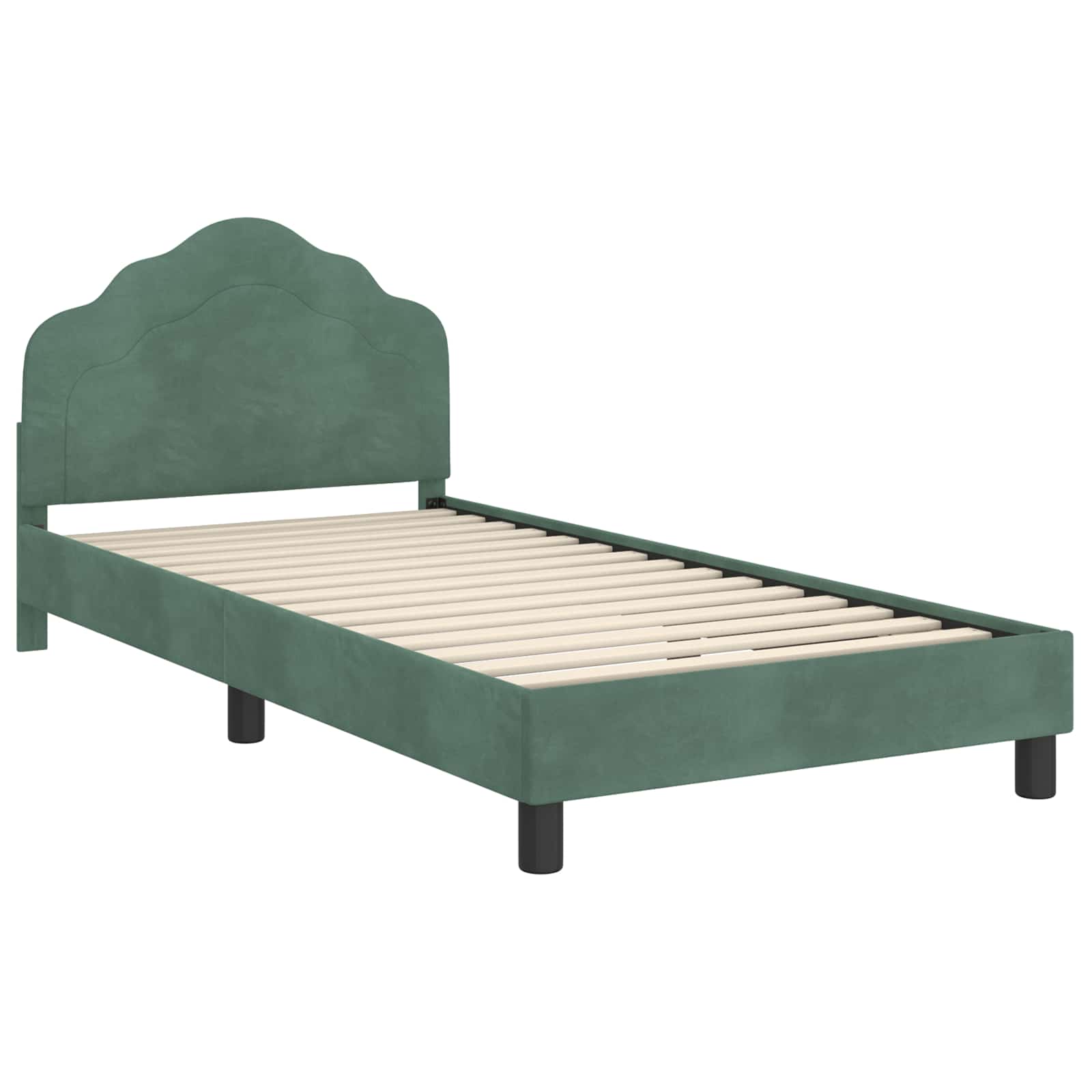 Cadre de lit pour enfants avec tête de lit Vert Mer 90 x 200 cm - XIOS