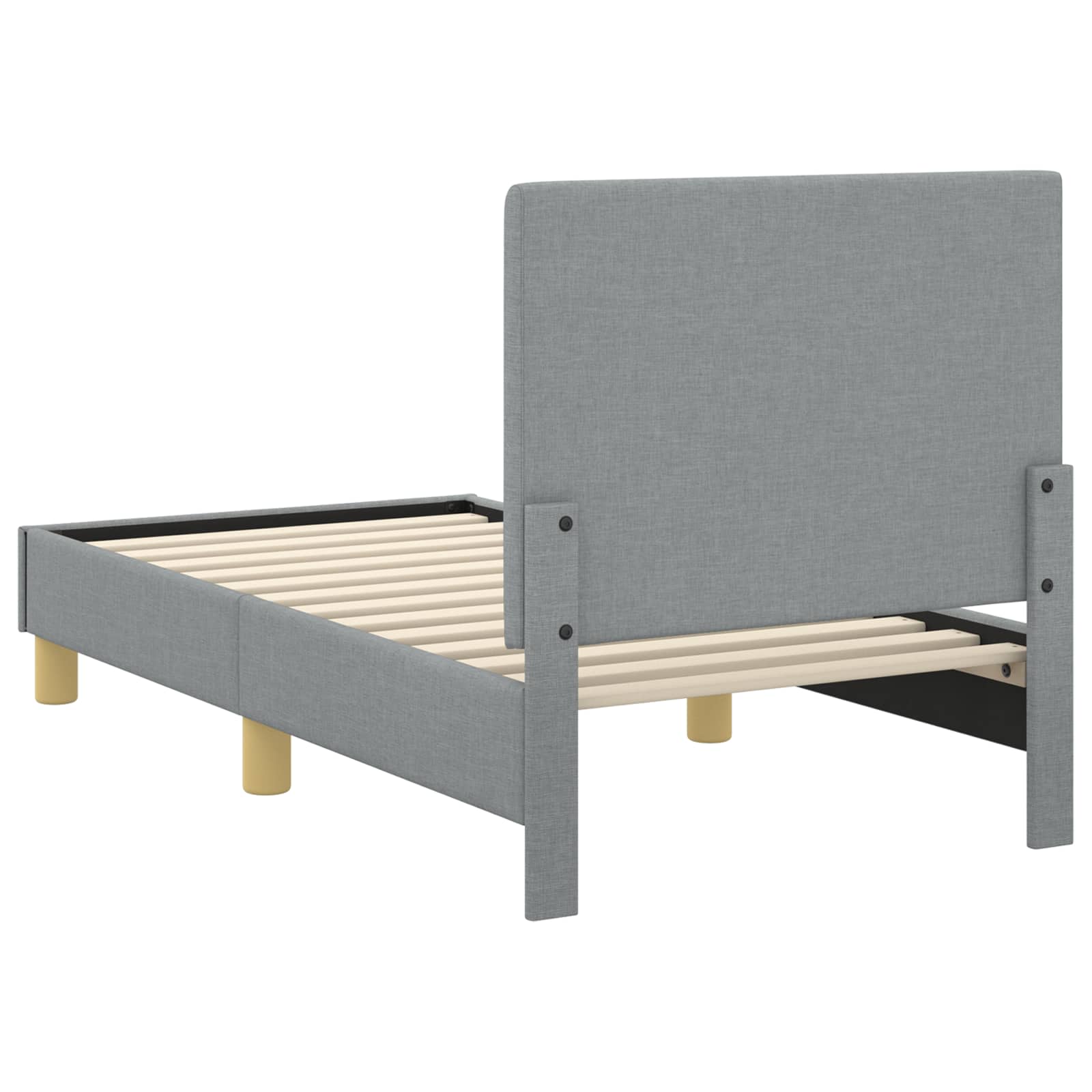 Cadre de lit pour tout-petit avec tête de lit Gris clair tissu - XIOS