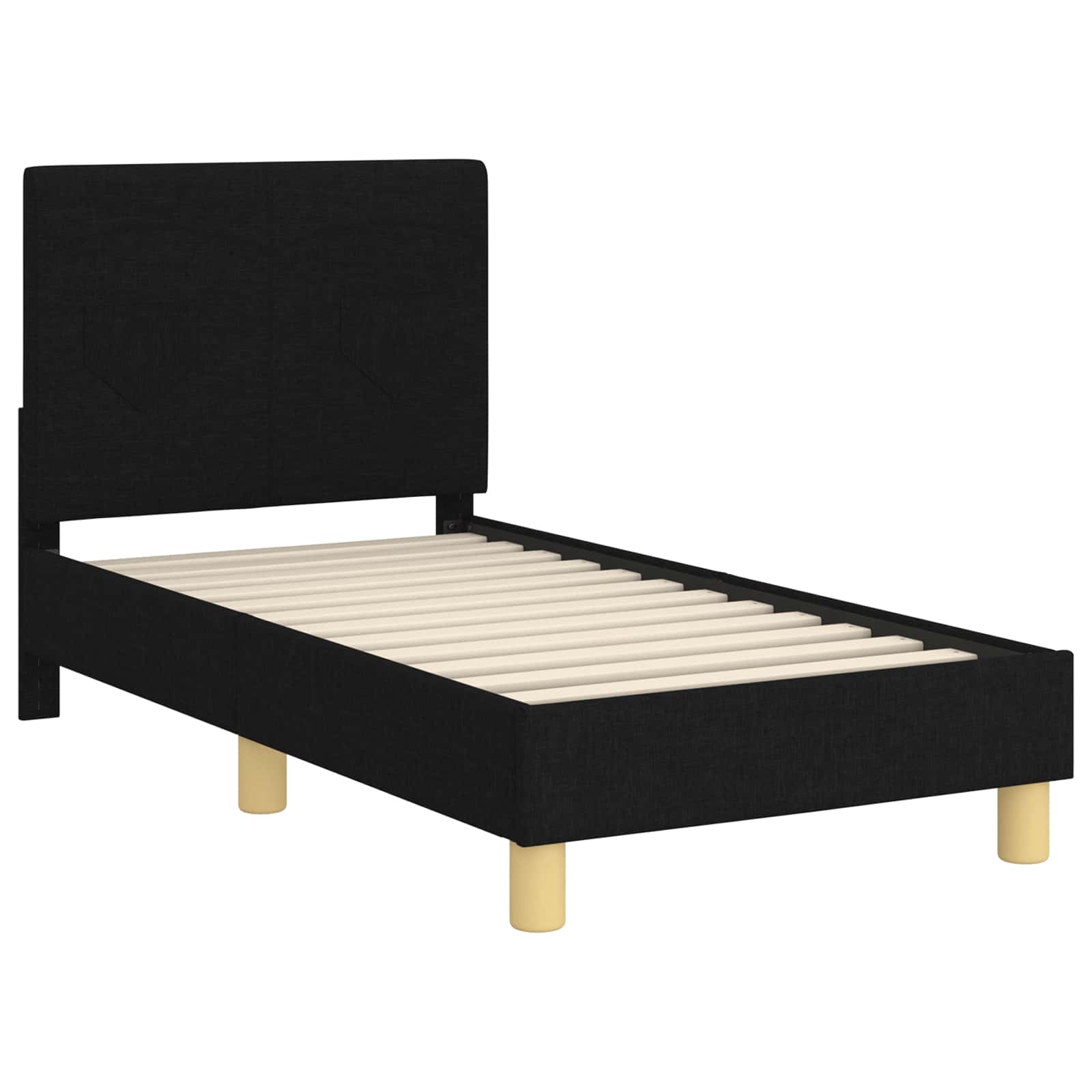 Cadre de lit pour tout-petit avec tête de lit Noir 70 x 140 cm - XIOS