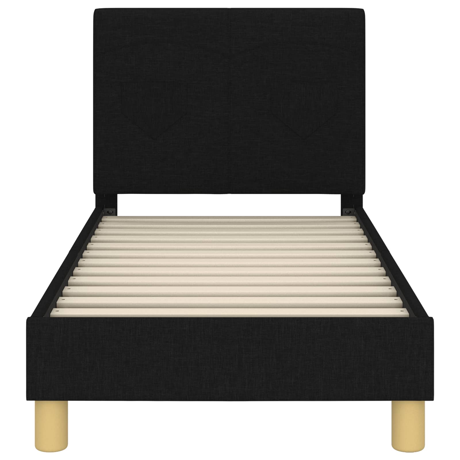 Cadre de lit pour tout-petit avec tête de lit Noir 70 x 140 cm - XIOS