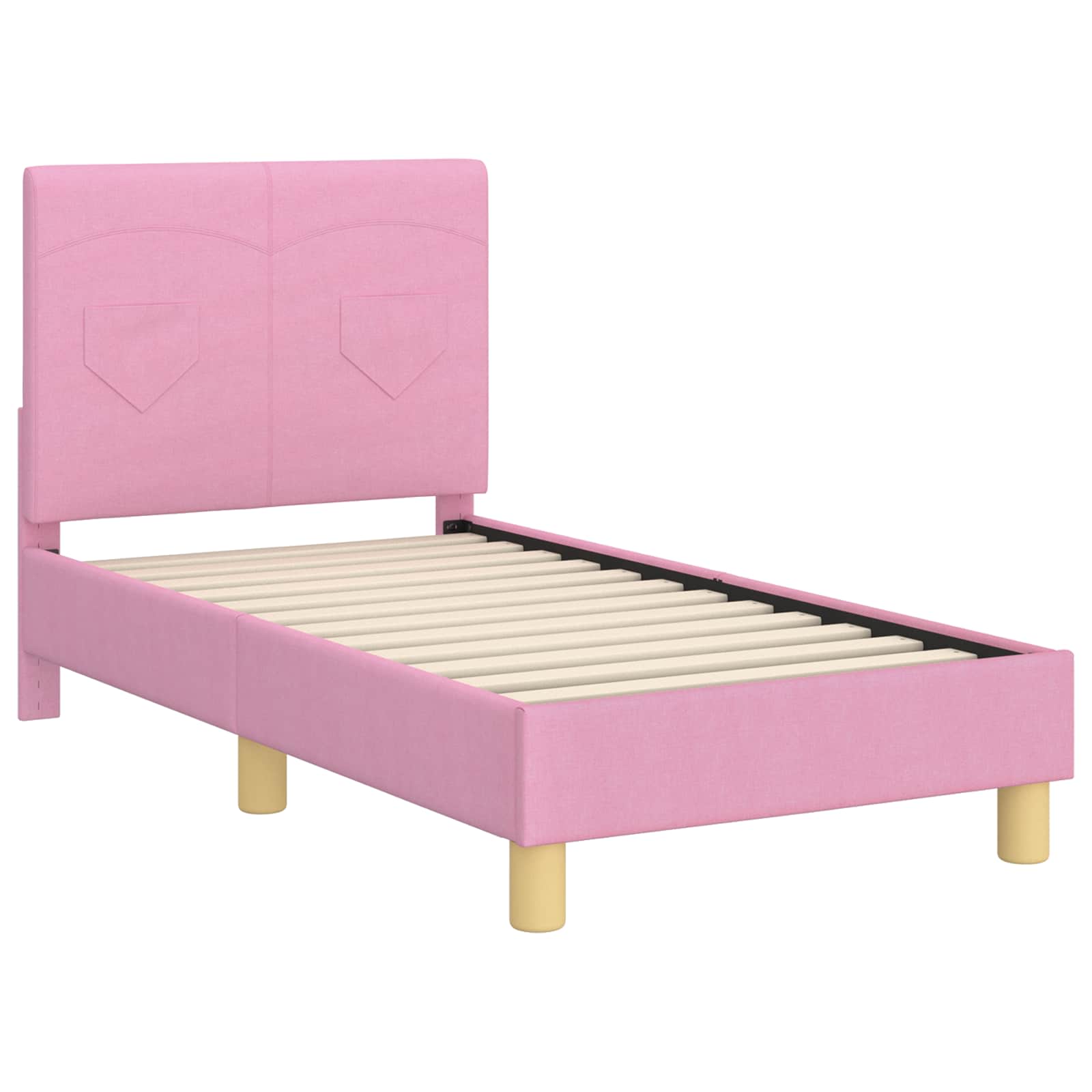 Cadre de lit pour tout-petit avec tête de lit Rose 70 x 140 cm - XIOS