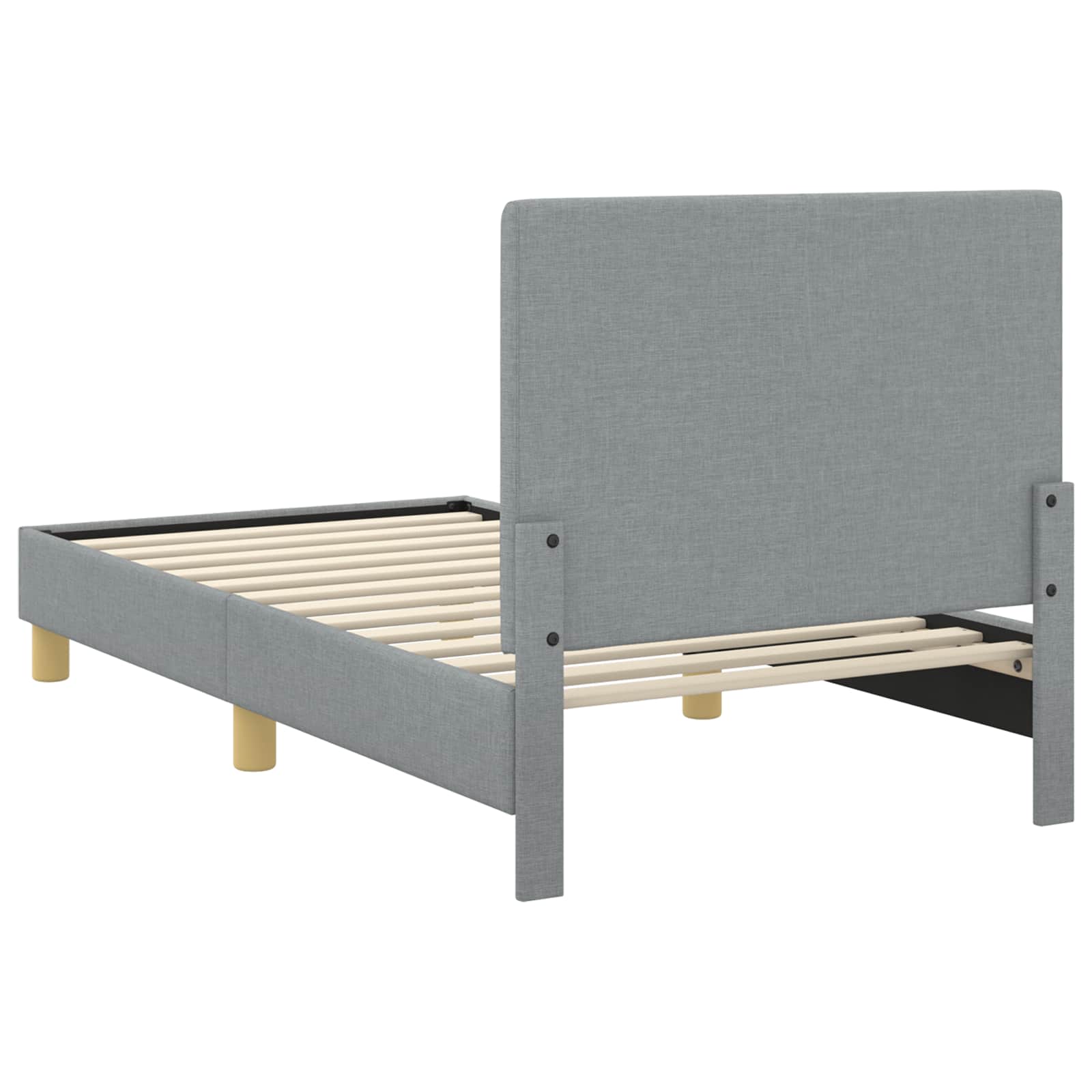 Cadre de lit pour enfants avec tête de lit Gris clair tissu - XIOS