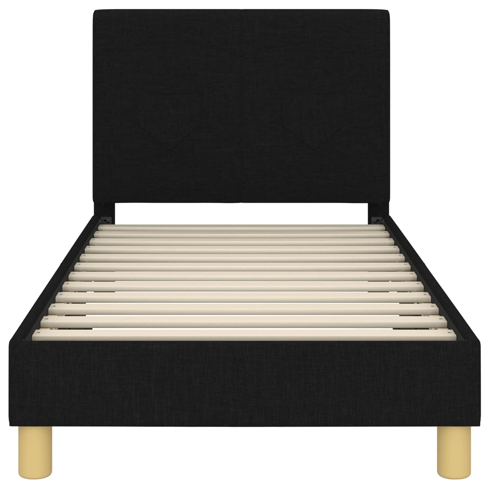 Cadre de lit pour enfants avec tête de lit Noir 80 x 160 cm - XIOS