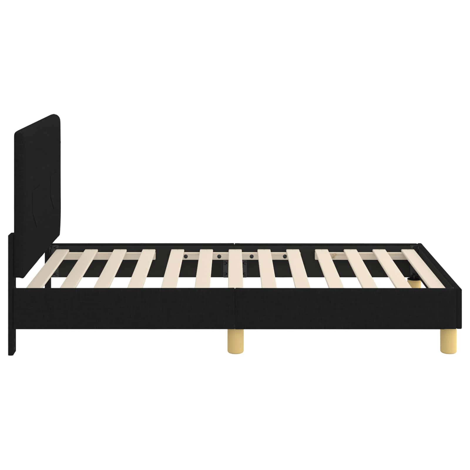 Cadre de lit pour enfants avec tête de lit Noir 80 x 160 cm - XIOS