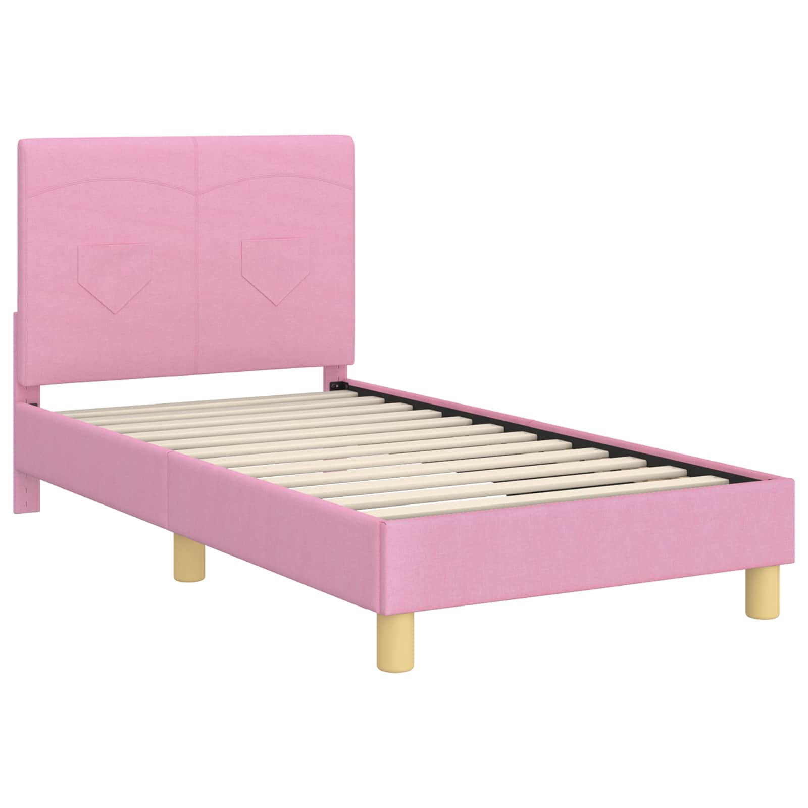 Cadre de lit pour enfants avec tête de lit Rose 80 x 160 cm - XIOS