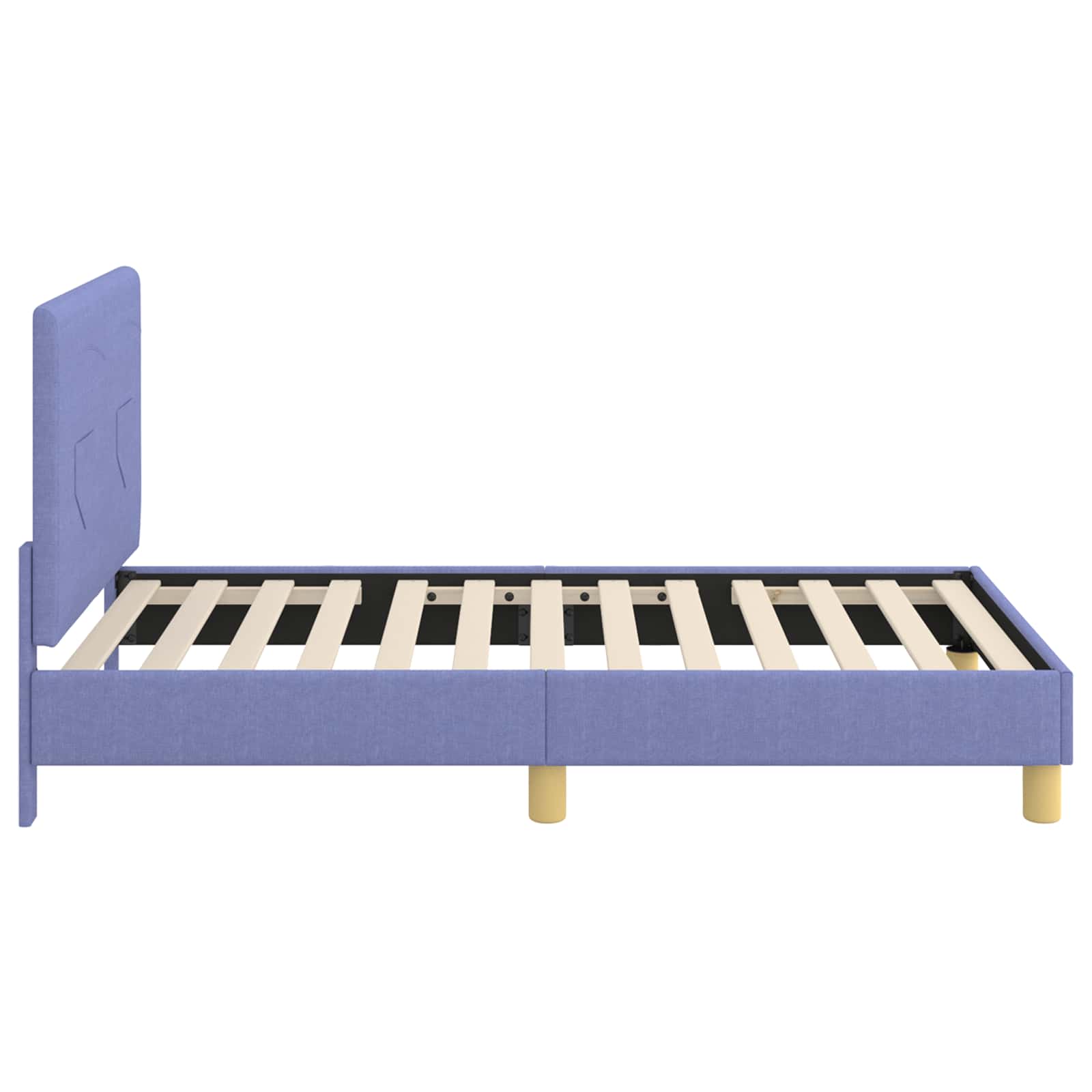 Cadre de lit pour enfants avec tête de lit Bleu denim tissu - XIOS