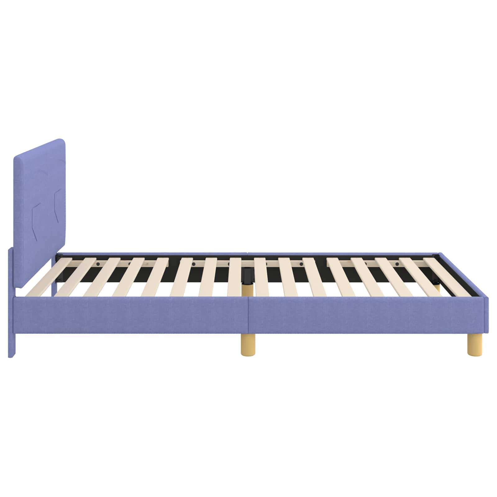 Cadre de lit pour enfants avec tête de lit Bleu denim tissu - XIOS