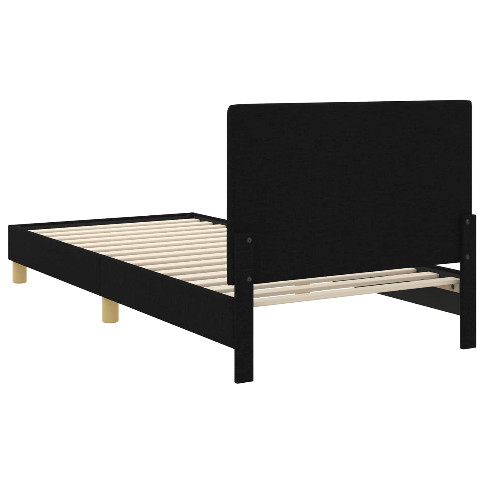 Cadre de lit pour enfants avec tête de lit Noir 90 x 190 cm - XIOS