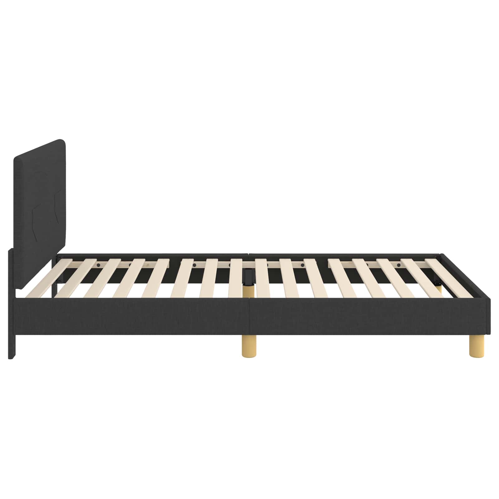 Cadre de lit pour enfants avec tête de lit Noir 90 x 190 cm - XIOS