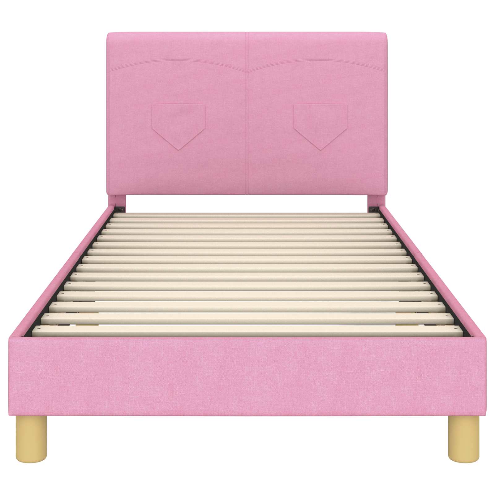 Cadre de lit pour enfants avec tête de lit Rose 90 x 190 cm - XIOS