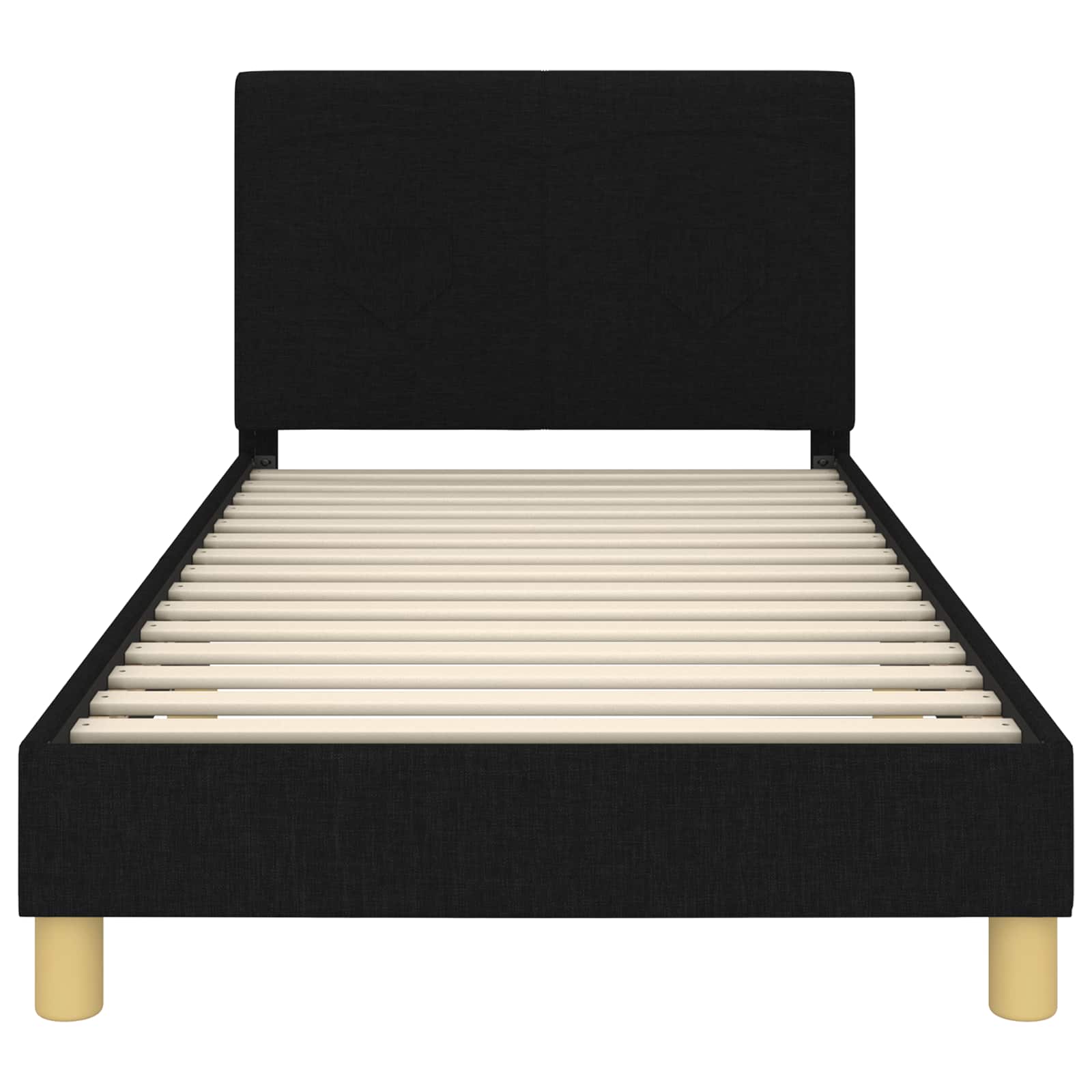 Cadre de lit pour enfants avec tête de lit Noir 90 x 200 cm - XIOS