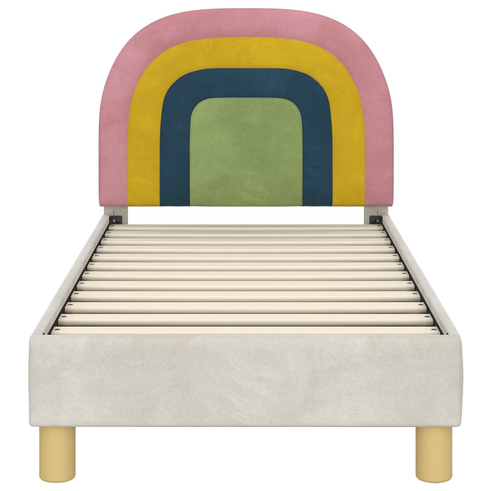 Cadre de lit pour tout-petit avec tête de lit Crème 70 x 140 cm - XIOS