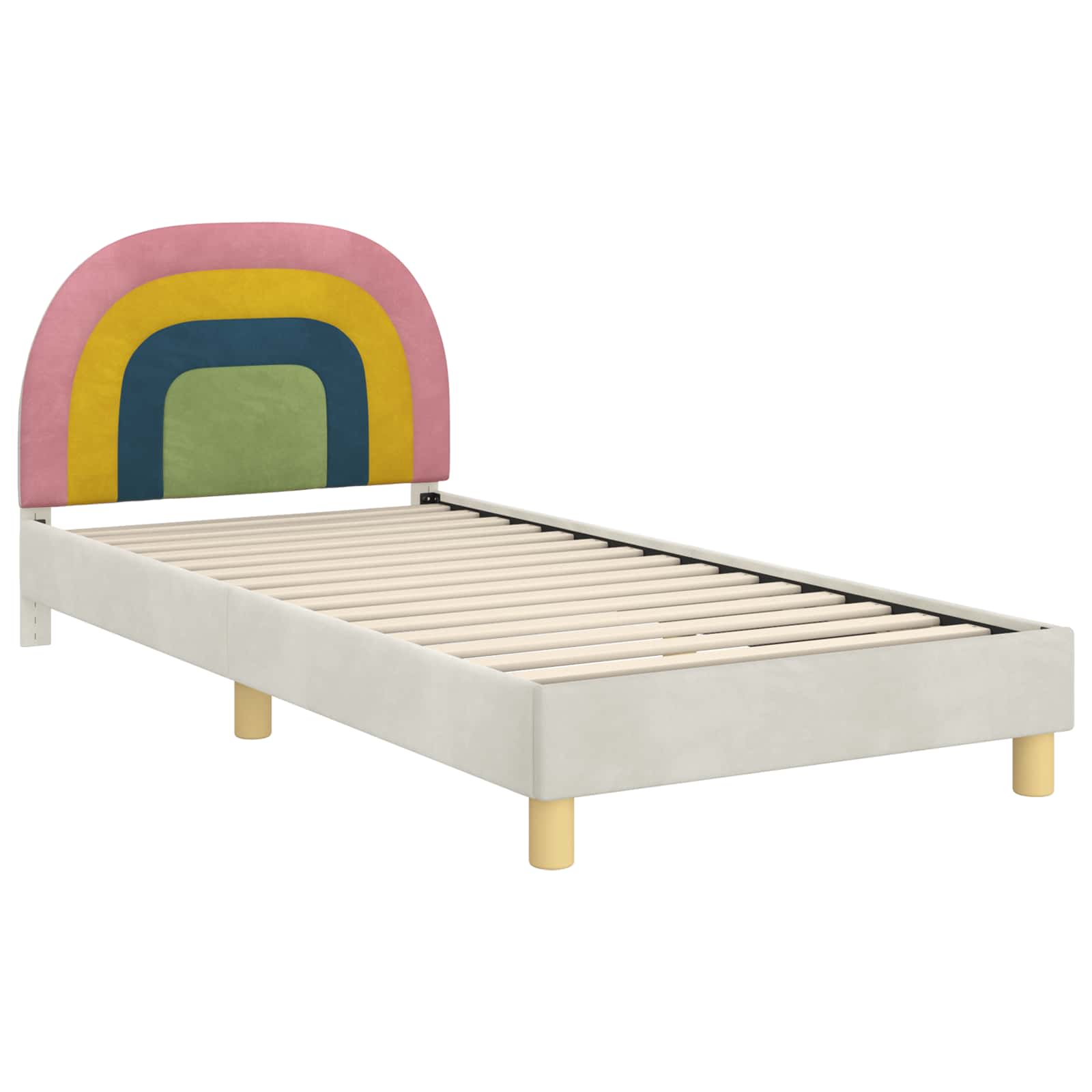 Cadre de lit pour enfants avec tête de lit Crème 90 x 200 cm - XIOS